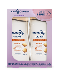 MONANGE E LUCRETIN KIT SABONETE LÍQUIDO ÍNTIMO HIDRATA 200ML